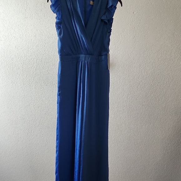 Taylor Blue Ruffled Jumpsuit - Picture 2 of 11